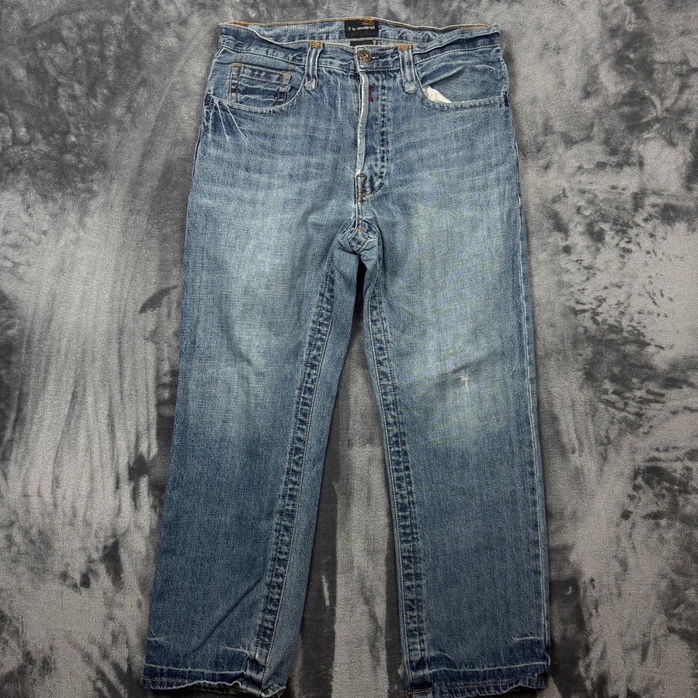 No Boundaries Jeans Mens 32x30 Blue Good Straight Leg Button Fly Cotton Denim